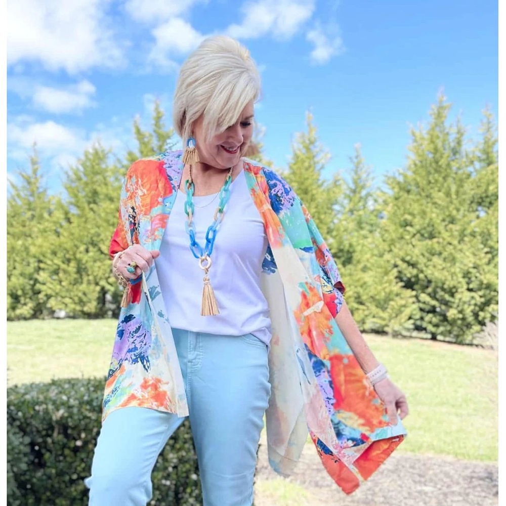 Tiana B. Multicolor Summer Kimono - XL/1X